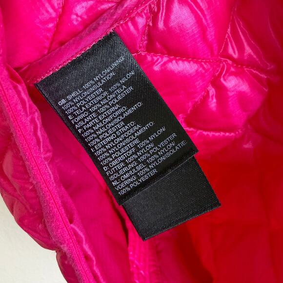 North Face Thermoball Puffer Vest Jacket Pink Womens Medium Quilted Outdoors Zip - Picture 8 of 10